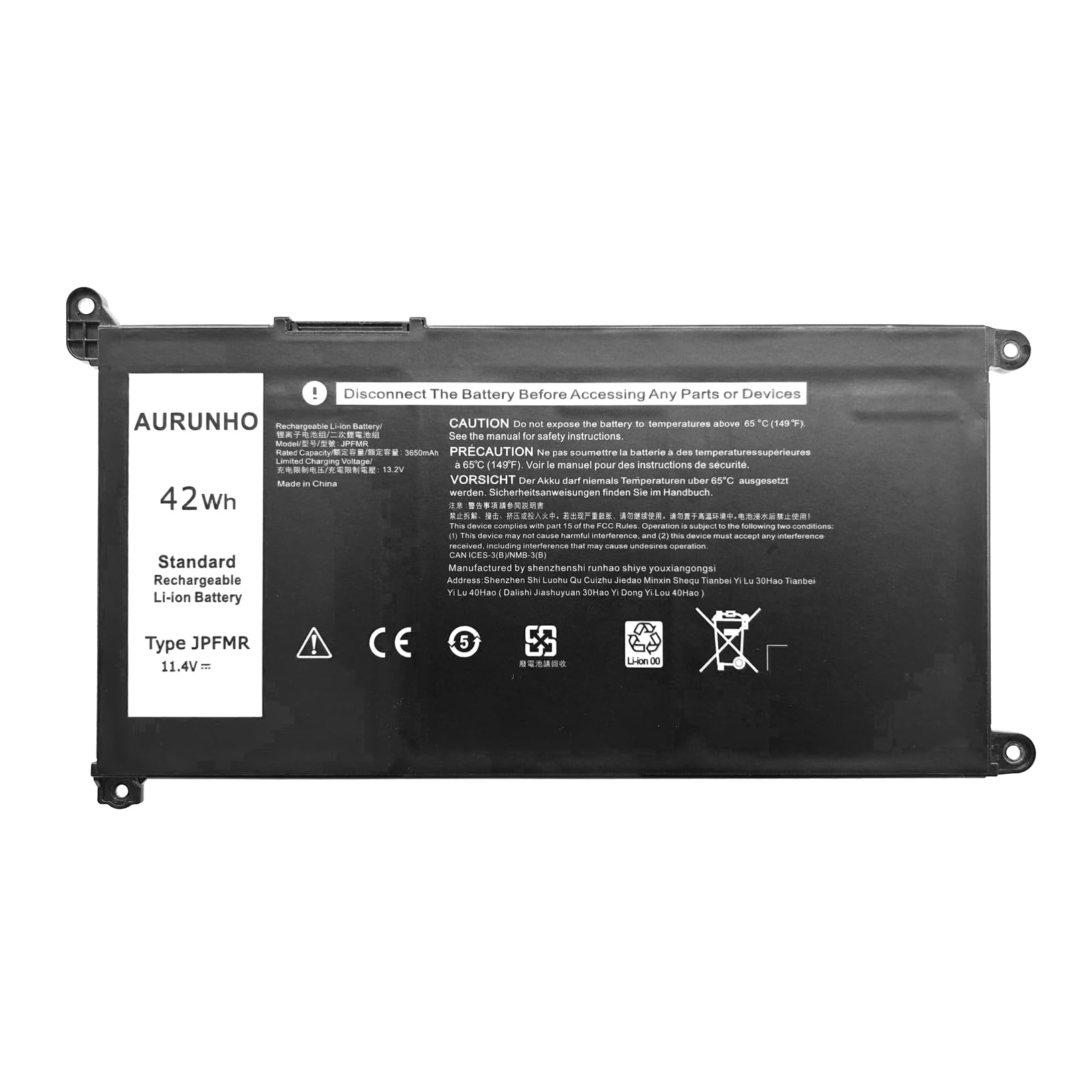 Amazon.com: AURUNHO CC03XL 53Wh Laptop Battery Replacement for HP